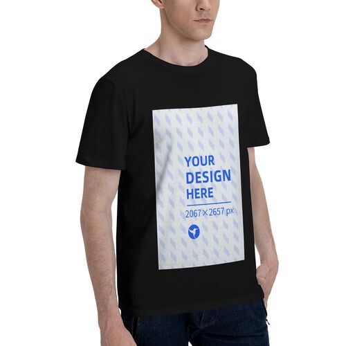 Custom Men's Personality Black T-Shirt Team Name Bank Name And Number