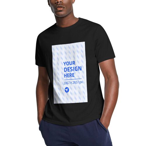 Custom Men's Personality Black T-Shirt Team Name Bank Name And Number