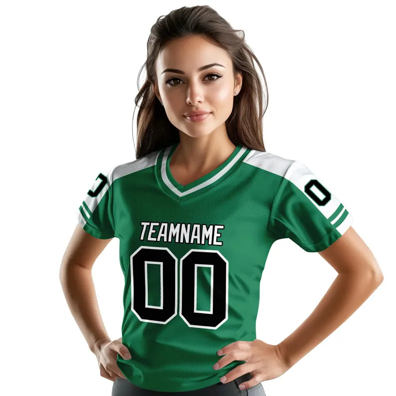 Custom American Football Jersey Personalized Name and Number Heat Press or Stitched Breathable Mesh Top for Team Game Sports or Workwear